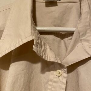 Tailor New York Tan Button Up Shirt Size L